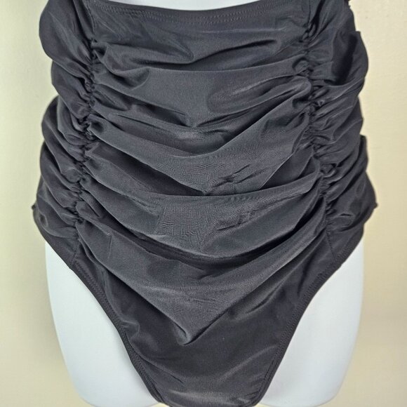 Blooming Jelly Womens Size XL One-Piece Swimsuit Cutout Bikini Black White Beach - Picture 7 of 12